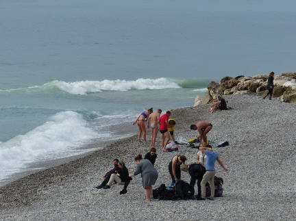 Winterbaden im Mittelmeer